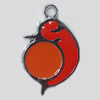 CCB plastic Pendant with enamel, Animal 43x28mm Hole:3mm, Sold by Bag