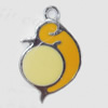 CCB plastic Pendant with enamel, Animal 43x28mm Hole:3mm, Sold by Bag