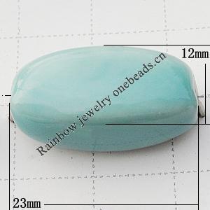 Ceramics Jewelry Beads, Faceted Oval 23x12mm Hole:2mm, Sold by Group