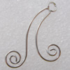 Iron Thread Component Handmade Lead-free, 35x24mm Hole:3mm Sold by Bag