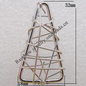Iron Thread Component Handmade Lead-free, 32x18mm Sold by Bag