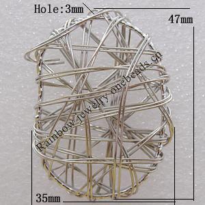 Iron Thread Component Handmade Lead-free, 45x31mm Sold by Bag