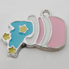 Pendant Zinc Alloy Enamel Jewelry Findings Lead-free, 20x15mm Hole:2mm Sold by Bag