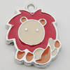 Pendant Zinc Alloy Enamel Jewelry Findings Lead-free, Animal 20x16mm Hole:1mm Sold by Bag