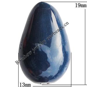 Ceramics Jewelry Beads, Teardrop 19x13mm, Sold by Group