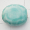 Ceramics Jewelry Beads, Flat Oval 18x17mm Hole:2mm, Sold by Group