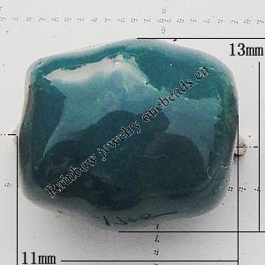 Ceramics Jewelry Beads, 13x11mm Hole:1mm, Sold by Group