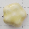 Ceramics Jewelry Beads, Flower 13mm Hole:1mm, Sold by Group