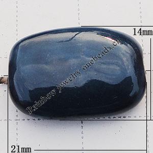 Ceramics Jewelry Beads, Flat Oval 21x14mm Hole:1mm, Sold by Group