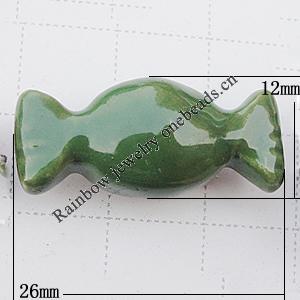 Ceramics Jewelry Beads, 26x12mm Hole:2mm, Sold by Group