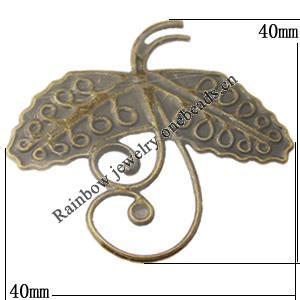 Iron Jewelry finding Pendant Lead-free, 40mm, Sold by Bag