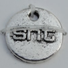 Pendant Zinc Alloy Jewelry Findings Lead-free, 12mm Hole:1mm Sold by Bag
