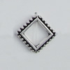 Spacer Zinc Alloy Jewelry Findings Lead-free, Hollow Diamond 15x15mm, Hole:mm Sold by Bag