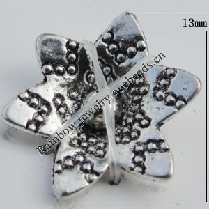 Bead Caps Zinc Alloy Jewelry Findings Lead-free, 13mm, Hole:2mm Sold by Bag