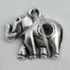 Pendant Zinc Alloy Jewelry Findings Lead-free, Elephand 20x18mm Hole:2mm Sold by Bag
