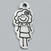 Pendant Zinc Alloy Jewelry Findings Lead-free, 31x12mm Hole:2mm Sold by Bag