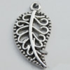 Pendant Zinc Alloy Jewelry Findings Lead-free, Leaf 10x19mm Hole:1mm Sold by Bag