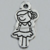 Pendant Zinc Alloy Jewelry Findings Lead-free, 27x12mm Hole:2mm Sold by Bag