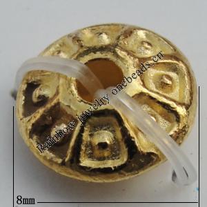 Bead Zinc Alloy Jewelry Findings Lead-free, 8x8mm, Hole:2mm Sold by Bag