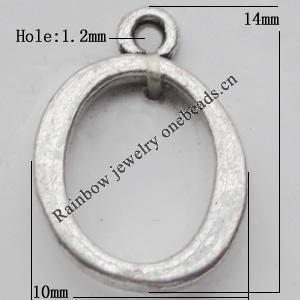 Copper Pendant Jewelry Findings Lead-free, Letters 10x14mm Hole:1.2mm Sold by Bag