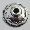 Bead Caps Zinc Alloy Jewelry Findings Lead-free, 10x5mm, Hole:1.5mm, Sold by Bag