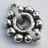 Spacer Zinc Alloy Jewelry Findings Lead-free, 7mm Hole:2mm, Sold by Bag