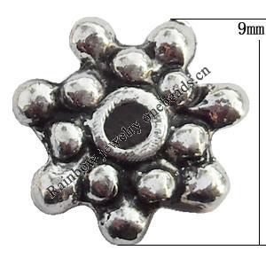 Spacer Zinc Alloy Jewelry Findings Lead-free, 9mm Hole:1mm, Sold by Bag