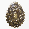 Iron Jewelry finding Pendant Lead-free, Teardrop 75x55mm Hole:2mm, Sold by Bag
