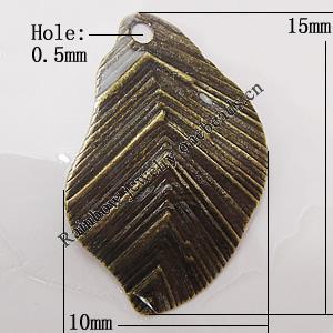 Iron Jewelry finding Pendant Lead-free, 15x10mm Hole:0.5mm, Sold by Bag