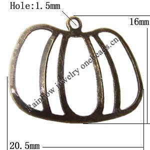 Iron Jewelry finding Pendant Lead-free, 20.5x16mm Hole:1.5mm, Sold by Bag