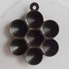 Iron Jewelry finding Pendant Lead-free, Flower 27x24mm Hole:1mm, Sold by Bag