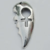 Pendant Zinc Alloy Jewelry Findings Lead-free, 31x14mm Hole:2mm Sold by Bag