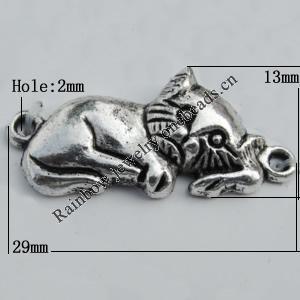 Pendant Zinc Alloy Jewelry Findings Lead-free, Cat 29x13mm Hole:2mm Sold by Bag