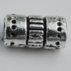 Bead Zinc Alloy Jewelry Findings Lead-free, Tube 8x5mm, Hole:2mm Sold by Bag