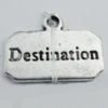 Pendant Zinc Alloy Jewelry Findings Lead-free, 18x14mm Hole:2mm Sold by Bag