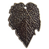 Iron Jewelry finding Pendant Lead-free, Leaf 36x20mm Hole:1.5mm, Sold by Bag