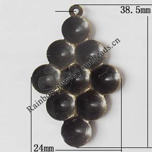 Iron Jewelry finding Pendant Lead-free, 38.5x24mm Hole:1mm, Sold by Bag