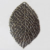 Iron Jewelry finding Pendant Lead-free, Leaf 36x25mm Hole:0.5mm, Sold by Bag