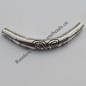 Tube，Lead-Free Zinc Alloy Jewelry Findings，34x4mm Hole:1mm Sold by Bag