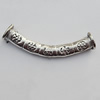 Tube，Lead-Free Zinc Alloy Jewelry Findings，42x18mm Hole:1.5mm Sold by Bag