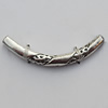 Tube，Lead-Free Zinc Alloy Jewelry Findings，35x4mm Hole:1mm Sold by Bag