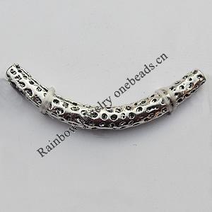 Tube，Lead-Free Zinc Alloy Jewelry Findings，35x4mm Hole:1mm Sold by Bag