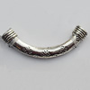 Tube，Lead-Free Zinc Alloy Jewelry Findings，37x6mm Hole:1mm Sold by Bag