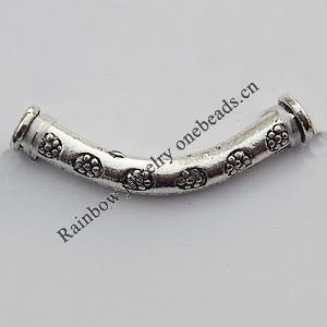 Tube，Lead-Free Zinc Alloy Jewelry Findings，30x5mm Hole:2mm Sold by Bag