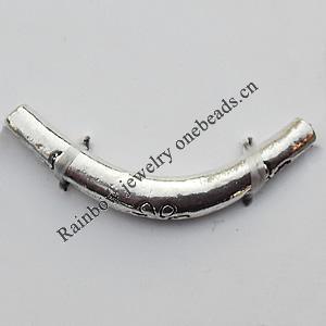 Tube，Lead-Free Zinc Alloy Jewelry Findings，31x4mm Hole:1mm Sold by Bag