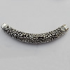 Tube，Lead-Free Zinc Alloy Jewelry Findings，68x9.5mm Hole:4mm, Sold by Bag