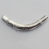 Tube，Lead-Free Zinc Alloy Jewelry Findings，31x5mm Hole:1mm, Sold by Bag