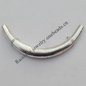Tube，Lead-Free Zinc Alloy Jewelry Findings，46x5mm Hole:1mm, Sold by Bag