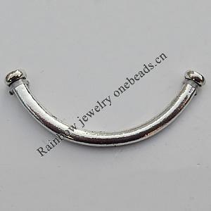 Tube，Lead-Free Zinc Alloy Jewelry Findings，50x5.5mm Hole:1mm, Sold by Bag