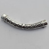 Tube，Lead-Free Zinc Alloy Jewelry Findings，37x5mm Hole:1mm, Sold by Bag